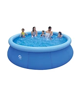 Jleisure 17808 12 Ft x 30" Prompt Set Inflatable Outdoor Backyard Swimming Pool