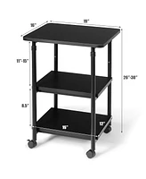 Gouun 3-tier Adjustable Printer Stand with 360° Swivel Casters