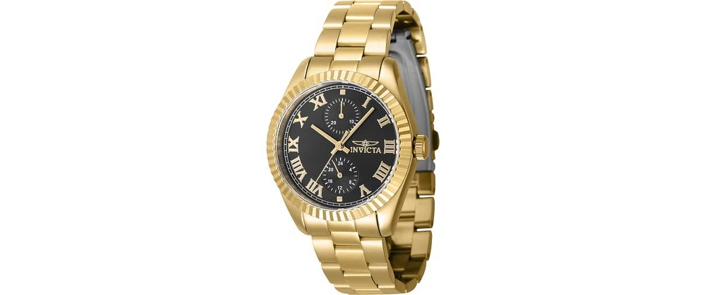 Invicta Women's Specialty Quartz Multifunction Black Dial Watch