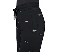 Karl Lagerfeld Paris Women's Mini Script Logo-Print Joggers