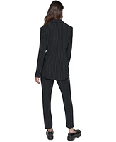 Karl Lagerfeld Paris Women's Pinstriped Notch-Lapel Blazer