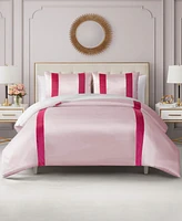 Juicy Couture Velvet Stripe on Satin 3-Pc. Duvet Cover Set