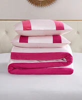 Juicy Couture Velvet Stripe on Satin 3-Pc. Duvet Cover Set