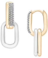 Audrey by Aurate Diamond Link Dangle Hoop Earrings (1/6 ct. t.w.) in Gold Vermeil & Sterling Silver, Exclusively at Macy's