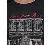 Karl Lagerfeld Paris Women's Shopping Graphic T-Shirt