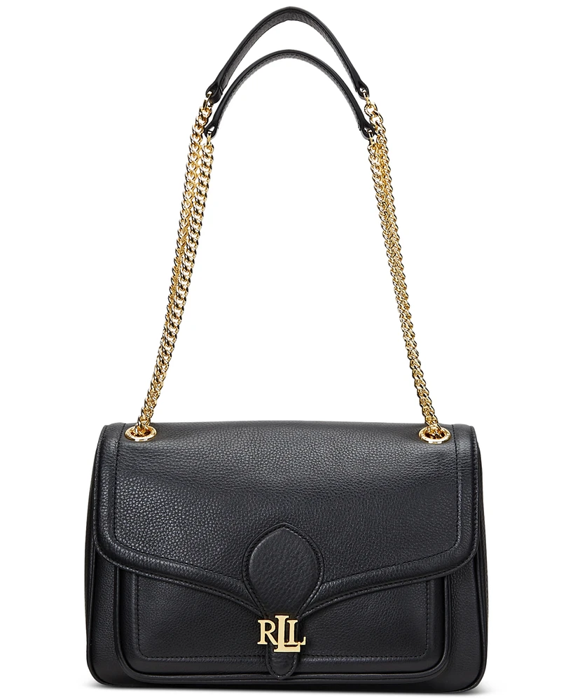 Lauren Ralph Lauren Pebbled Leather Small Bradley Convertible Bag