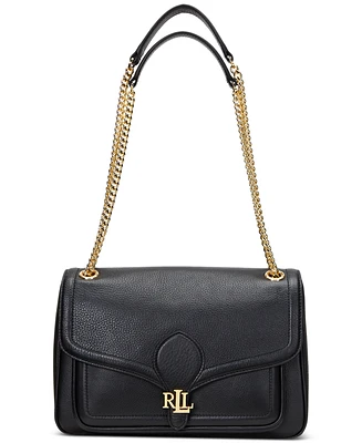 Lauren Ralph Pebbled Leather Bradley Convertible Bag