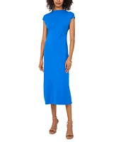 Vince Camuto Women's Mock Neck Cap-Sleeve Midi Dress