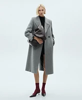 Mango Women's Lapels Wool Coat