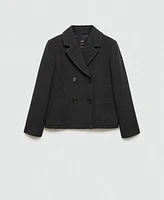 Mango Women's Double-Breasted Wool Blazer