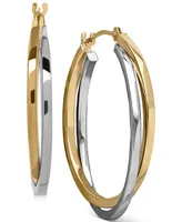 Intertwined Hoop Earrings 14k Gold