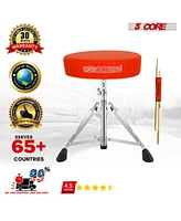 5 Core Drum Throne Padded Adjustable Guitar Stool Drummer Seat for Adults & Kids