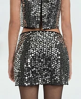 Mango Women's Sequin Miniskirt