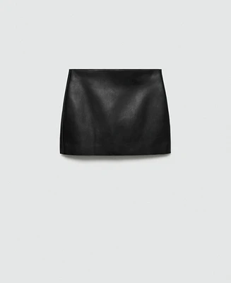 Mango Women's Leather-Effect Miniskirt