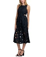 Sam Edelman Women's Embroidered Side-Cutout Midi Dress