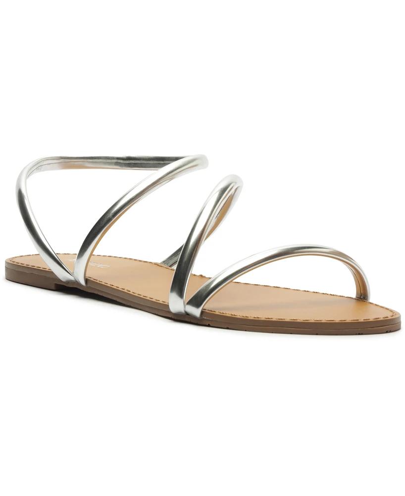 Arezzo Women's Mikayla Round Toe Flat Sandals