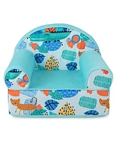 Gouun Kids Armchair with Plush Velvet Cover and Soft Sponge Filling