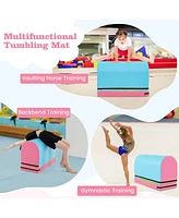 Costway Mailbox Tumbling Mat Gymnastics Vaulting Box with Detachable Mat & Carrying Handle