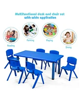 Gouun 6-pack Kids Plastic Stackable Classroom Chairs