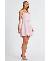 Quiz Women's Bonded Scuba Pearl Buckle Mini Dress
