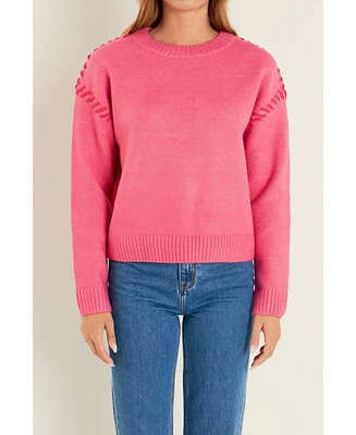 English Factory Women's Top Stitch Knit