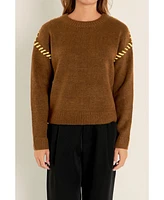 English Factory Women's Top Stitch Knit