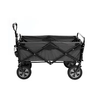 Mac Sports Collapsible Folding Outdoor Garden Utility Wagon Cart w/ Table, Grey