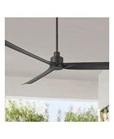 Casa Vieja 60" Sailplane Modern Industrial Indoor Outdoor Ceiling Fan 3 Blade Remote Control Matte Finish Blades Bedroom Patio Living Room Kitch