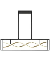 Possini Euro Design Cheva 35 1/2" Modern Pendant Chandelier Ceiling Light Fixture Dining Room Over Table Kitchen Island Foyer Hanging Linear Led Dimma