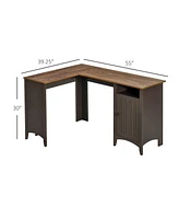 Homcom L Shaped Computer Desk Home Office Workstation