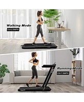 Gymax Motorized Treadmill Folding Under Desk Electric w/ App