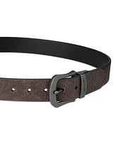 Levi's Men's Two-In-One Reversible Rugged Leather Jean Belt