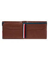 Tommy Hilfiger Men's Rfid Global Stripe Leather Pass Case Wallet