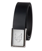 Calvin Klein Men's Ck Plate Plaque Belt