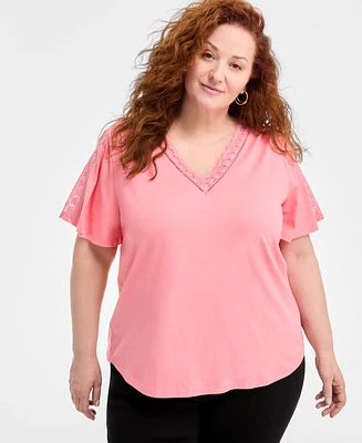 Style & Co Plus V-Neck Top