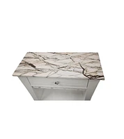 Kings Brand Furniture Hiland Bar Cabinet Wine Storage With Glass Holders & Drawer