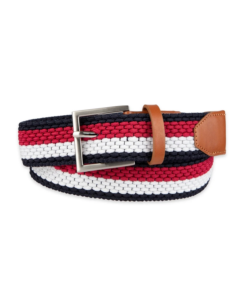 Tommy Hilfiger Men's Giftable Boxed Fully Adjustable Stretch Casual Braided Belt