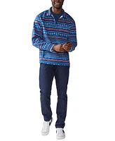 Chubbies Men's Trail Mix Geo-Pattern Quarter-Zip Sweatshirt