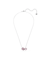 Swarovski Lifelong Bow Rhodium Plated Pendant Necklace