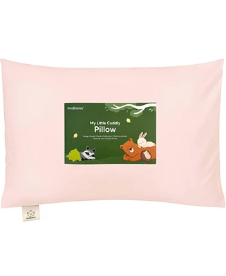 Cuddly Toddler Pillow with Pillowcase, 13X18 Kids for Sleeping, Small Travel Pillows, Nursery