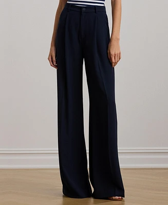 Lauren Ralph Women's Double-Faced Georgette Wide-Leg Pants