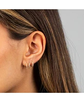 Cz Mini Huggie Earring 14K