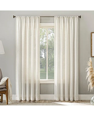 No. 918 Amalfi Linen Blend Semi-Sheer Rod Pocket Curtain Panel