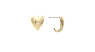 Rivka Friedman Polished Puffy Heart Stud Earrings