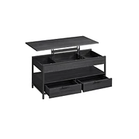 Slickblue Lift Top Coffee Table with Storage Drawers, for Living Room Lifting