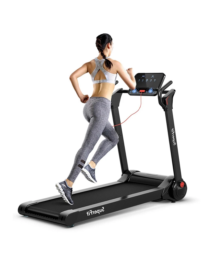 Gymax Folding 2.25HP Electric Treadmill Running Machine w/ Led Display & App