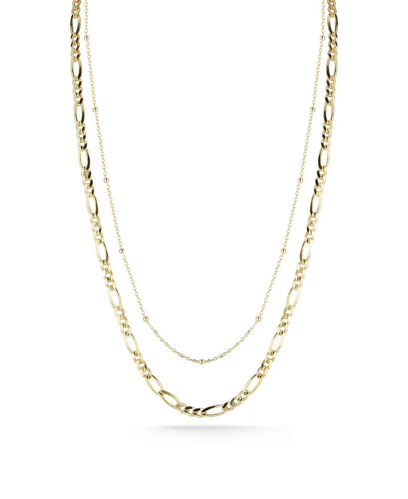 Rachel Zoe 14K Gold Over Sterling Silver Double Layered Chain Necklace