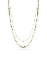 Rachel Zoe 14K Gold Over Sterling Silver Double Layered Chain Necklace