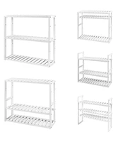 Slickblue 3-Tier Adjustable Rack, Multifunctional Utility Storage Shelf for Bathroom, Kitchen, Living Room