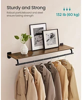 Slickblue Clothes Rack with Top Shelf for Hanging and Storage Organization